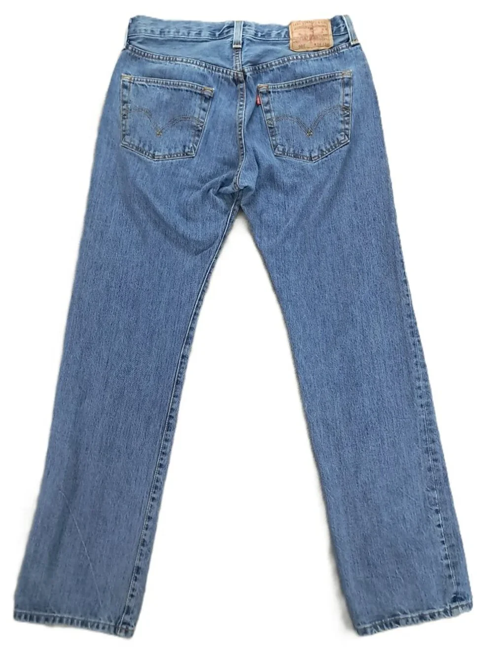 Levis 501 XX Jeans Men 33x33, Tag 34x34 Blue Denim Button Fly Relaxed Straight